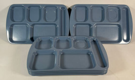 6 Melamine G.E.T. Supermel TR-151 Divided Food Lunch Tray Blue - £31.64 GBP