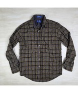 Pendleton Lodged Shirt Fitted Virgin Wool Button Flannel Brown Plaid Sz ... - $924.58 MXN