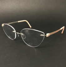 Silhouette Eyeglasses Frames 5452 40 6052 Silver Pink Peach Rimless 54-19-135 - £126.88 GBP