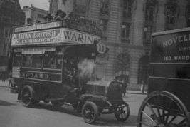 Omnibus on London Thoroughfare carries Advertisements for Japanese British Exhib - $21.99+