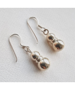 SILPADA 925 STERLING SILVER DOUBLE BALL BEAD DROP DANGLE EARRINGS W0020 HTF - $1,028.75 MXN