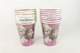 Disney Frozen 16 pcs Birthday Party Paper Drinking Cups 9 oz Elsa Anna Hot/Cold - £8.56 GBP