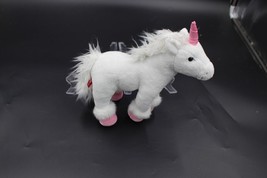 FAO Schwarz Unicorn Plush 2015 Toys R Us 8” White Pink Stuffed Animal Fa... - $9.90