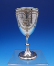 English Estate Silverplated Goblet Trophy Engraved Dated 1874 6 1/2&quot; (#7... - £102.08 GBP