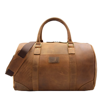 DR307 Genuine Leather Holdall Weekend Multi Use Duffle Bag Tan - £146.52 GBP