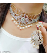 Beautiful Premium Quality Original Stone Choker Neaklace With Earings Set - €27,85 EUR