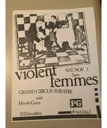 Vintage Violent Femmes Flyer from Detroit Show at Grand Circus Theatre - £11.27 GBP