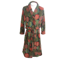 Gilligan &amp; O&#39;Malley womens fleece fluffy floral robe w pockets sash XL colorful - £23.73 GBP