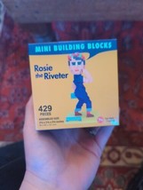 Rosie the Riveter 429 Piece Micro Mini Building Blocks Set Woman Inspiration NIB - $24.18