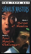 SHAOLIN MASTERS 2-VHS TAPE SET Heroes of Shaolin &amp; Four Shaolin Challeng... - £13.17 GBP