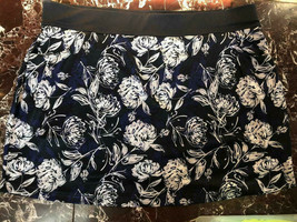 NWT Ladies CALLAWAY Blue, Navy &amp; White Floral Golf Tennis Knit Skort - size 1X - £31.92 GBP
