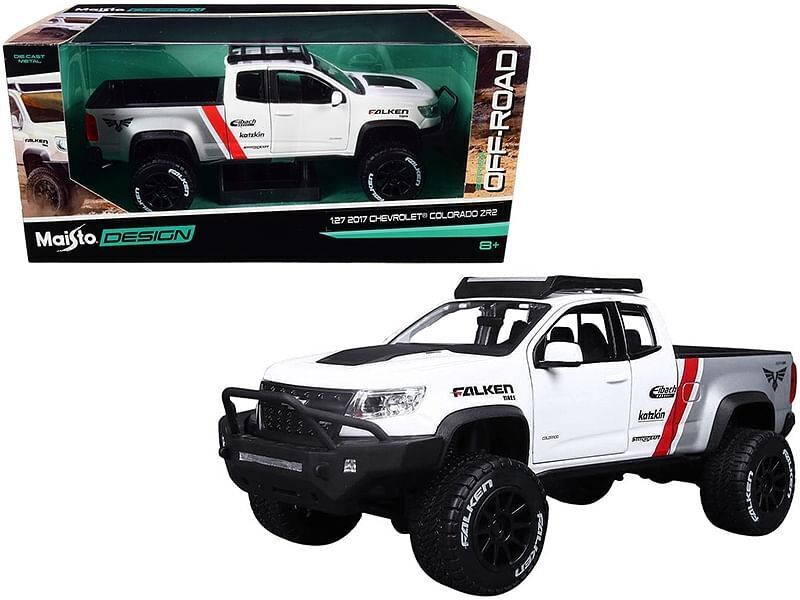 Primary image for 2017 Chevrolet Colorado ZR2 Pickup Truck "Falken Tires" White and Silver 1/27 D