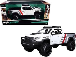 2017 Chevrolet Colorado ZR2 Pickup Truck "Falken Tires" White and Silver 1/27 D - £32.79 GBP