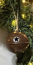 Sleigh Bell Christmas Ornament Jingle Bell Rustic Country Brown 2-3/4&quot; New - £3.62 GBP