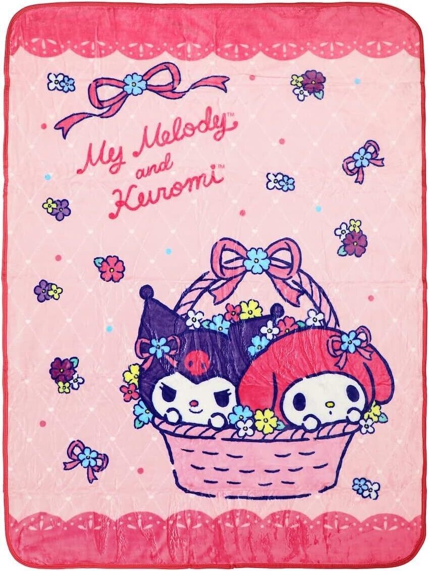 My Melody and Kuromi Basket of Friends Throw Blanket - £18.37 GBP
