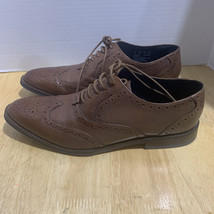 Hush Puppies Fowler EZ H103738 Men&#39;s 9 Brown Leather Wingtip Oxford Shoes - $590.00 MXN