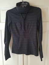 Mondetta Sz S/P Drawstring Neck Athletic Long Sleeve Pullover Women&#39;s Grey Top - £15.57 GBP