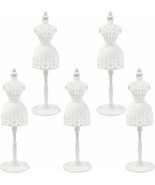 Doll Dress forms 5-Pack Cloth Gown Plastic Mannequin Display Support Holder - $27.10 CAD