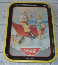 Vintage Coca - Cola Metal Tray Fiftieth Anniversary Sea Captain - 1987 - £11.76 GBP
