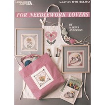 Vintage Cross Stitch Patterns, For Needlework Lovers, Leisure Arts Leaflet 616 - $7.85