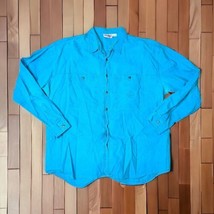 Vintage 90s Brittania Button UP Heavy Cotton Long Sleeve Pocket Shirt XL - $13.52