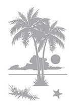 2 Palms Sunset - Coastal Design Series - Etched Decal - For Shower Doors, Glass  - £28.71 GBP