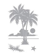 2 Palms Sunset - Coastal Design Series - Etched Decal - For Shower Doors... - £28.31 GBP