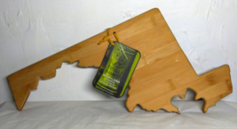 NWT*Totally Bamboo Maryland State Shaped Serving &amp; Cutting Board, Natural Bamboo - £19.94 GBP