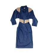 Vintage Western Country Cowgirl 80s Y2K Leather Maxi Dress Women’s 4 Den... - £76.41 GBP
