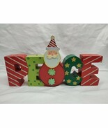 Wooden Peace Santa Clause Christmas Decoration 9&quot; X 4 3/4&quot; - $17.81