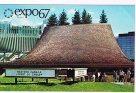 Quebec Postcard Montreal Expo 67 Pavilion Of The Western Provinces - $2.96