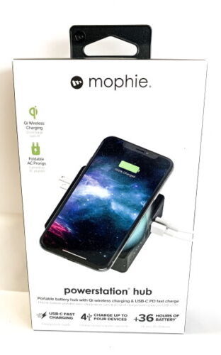 Mophie - powerstation Hub 6000 mAh Portable Charger for Most Qi- and USB-Enable - $46.43