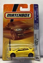 2008 Matchbox Metro Rides #26 &#39;08 Honda Civic Type R (Yellow) - £11.67 GBP