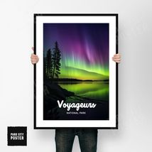 Voyageurs National Park Poster | Northern Lights | Rainy Lake | Minnesota Travel - £16.14 GBP+