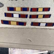 6- Mixed  Distinguished Service Medal ribbon Lapel Pins Lot 1 - $14.84