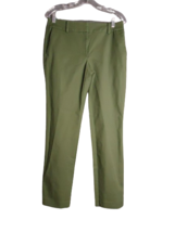 Ann Taylor Factory Flat Front Straight Leg Dress Pants Green Womens Size 6 - $15.84