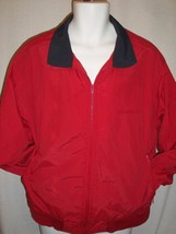 Mens Eddie Bauer Windbreaker Red Jacket Size Medium Winter Mesh Lined - £39.27 GBP