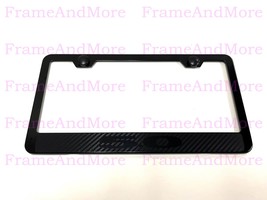 1x 5.0 Carbon Fiber Style Stainless Black Metal License Plate Frame For ... - £11.17 GBP