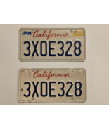 CALIFORNIA-2000-License Plates-Vintage-2 Pair-Decor-Man Cave-Garage-Shop - $40.01 CAD