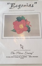 The Silver Lining Begonias Cross Stitch Pattern Floral Marc Saastad - £7.43 GBP