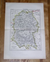 1880 Original Antique Map County Of Wiltshire Salisbury Wilton England - $24.98