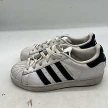 Adidas Mens Superstar Foundation ART C77154 Black Stripe White Sneakers Sz 5 - £9.55 GBP