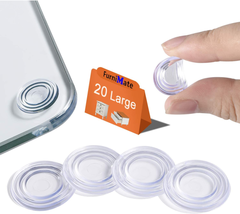 Glass Table Top anti Slip Pads Clear 20PCS 24Mm Non Adhesive Large Bumpers for G - £9.34 GBP