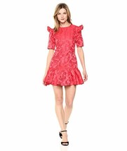 C/MEO Collective Women&#39;s Levity Dress Short Sleeve Ruffle Rose Print Mini Xs New - $173.25