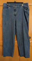 Ruby Rd Womens Stretch Jeans Sz 18 36x29 Blue Denim Pockets Elastic Wais... - $17.41