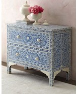 NEW Horchow Anthropologie French Moroccan Bone Inlay Console Chest Coast... - £1,289.32 GBP