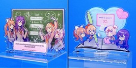 Doki Literature Club Acrylic Stand Set x2 Figure Sayori Natsuki Yuri Monika - £72.66 GBP