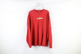 Vintage Abercrombie &amp; Fitch Mens XL Faded Spell Out Long Sleeve T-Shirt Red USA - £31.49 GBP