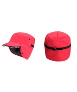 Red Winter Hat with Ear Flaps Thermal Warm Snow Ski Cap Flat Cap - £25.47 GBP