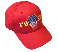 FDNY Junior Kids Baseball Hat Fire Department New York Red One Size Boys Girls - £12.50 GBP